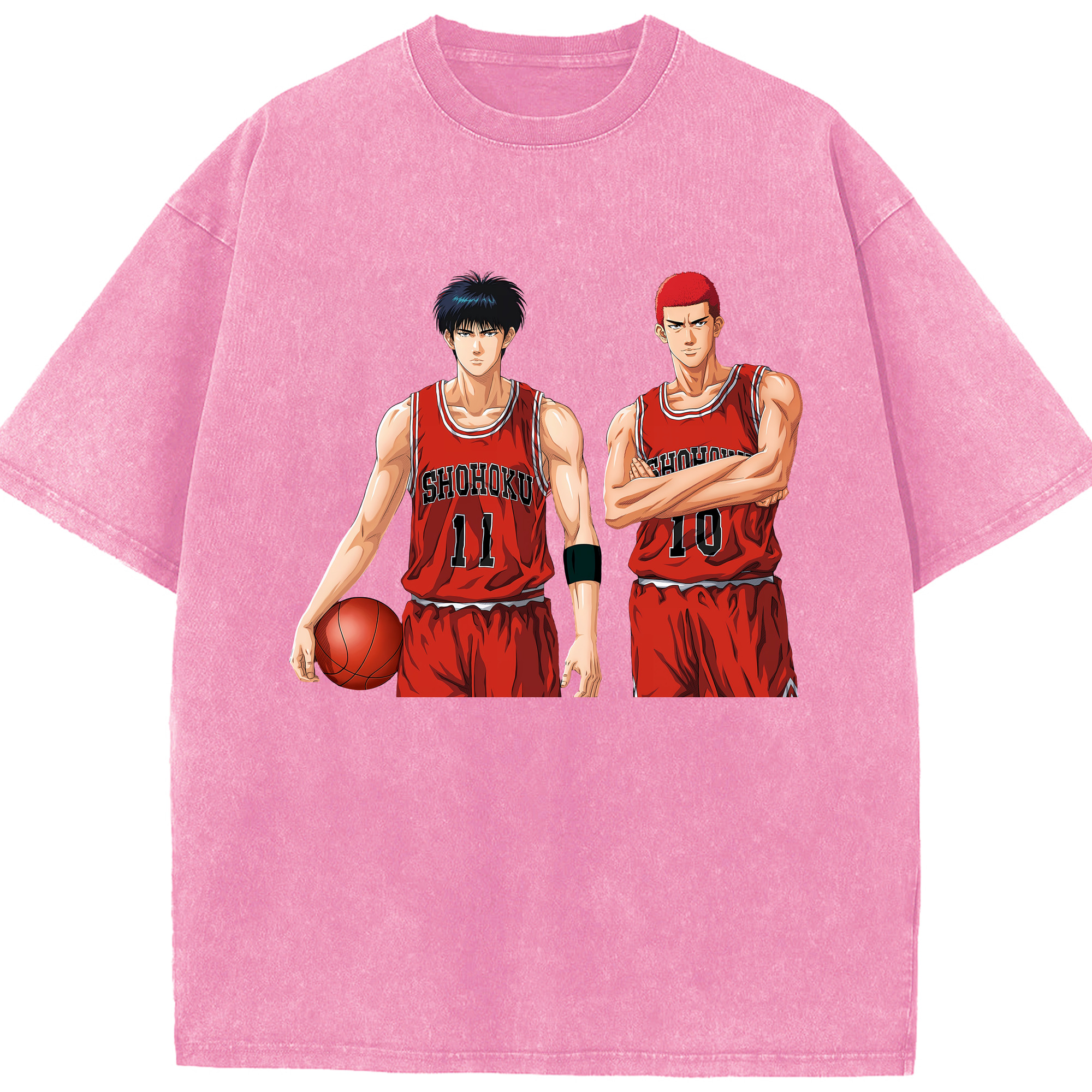 （画像用） SLAM DUNK／スラムダンク 綿100% ヴィンテージ風 半袖Tシャツ（フロントプリント）